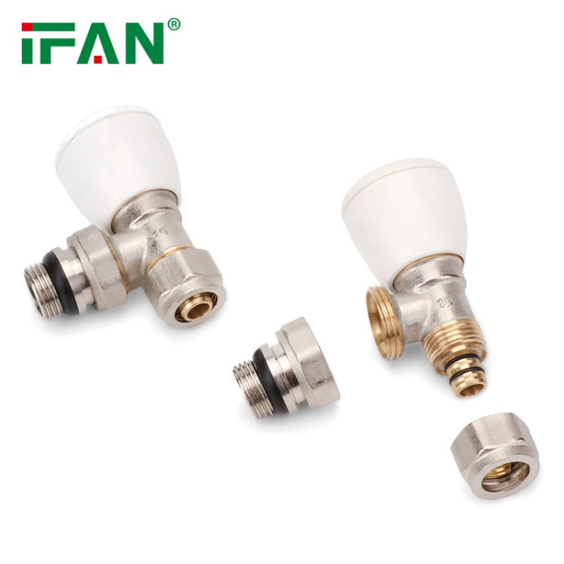 Ifan ISO 22391 Low Price Thermostatic Radiator Valve 1/2'' 3/4'' Brass Valve Customized Brass Radiator Valve