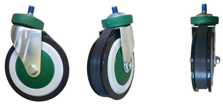 China Factory Shopping Trolley Wheel Escalator Swivel PU Cart Castor Wheel