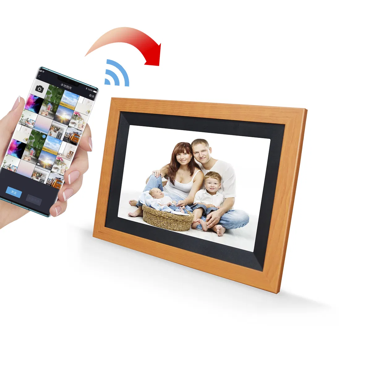 Цифровая фоторамка 9 дюймов с USB, SD и динамиками