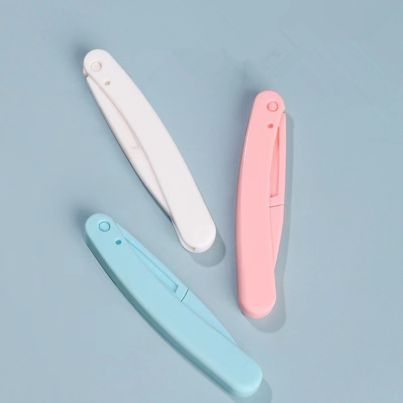 Safe Portable Stainless Steel Home Grooming Eyebrow Razor Travel Folding Eyebrow Trimmer
