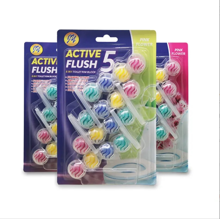 Best-Selling New Colorful 5 Ball Hanging Flush Toilet Scented Rim Cleaner