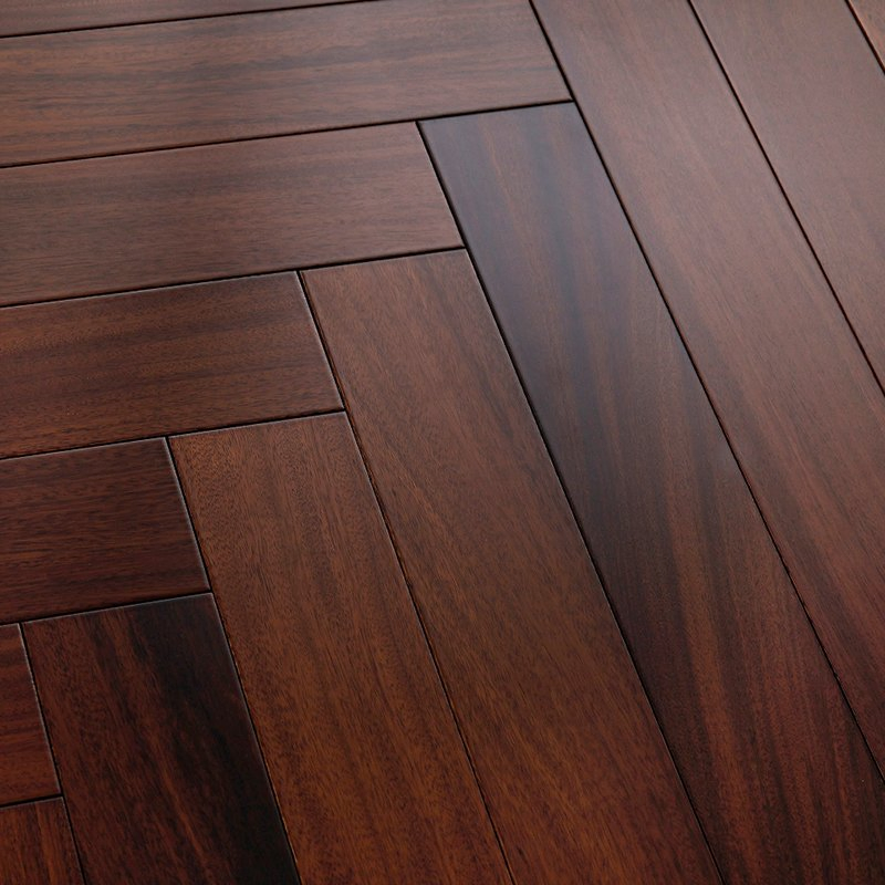 Modern Dark Okan Wood Flooring Stylish Herringbone Design