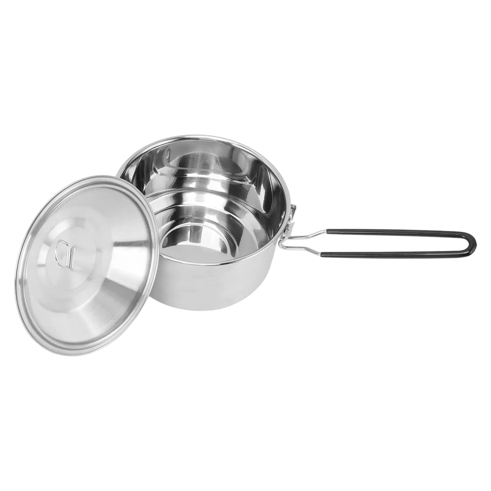 Promotion Stainless Steel Kitchen Campfire Handles Picnic Cooking Hiking Camping Cookware Set