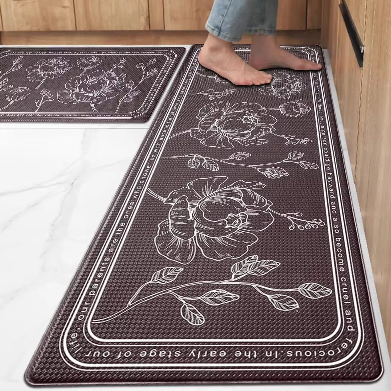 Premium Waterproof Kitchen Mat for Anti-Fatigue Comfort and Safety
