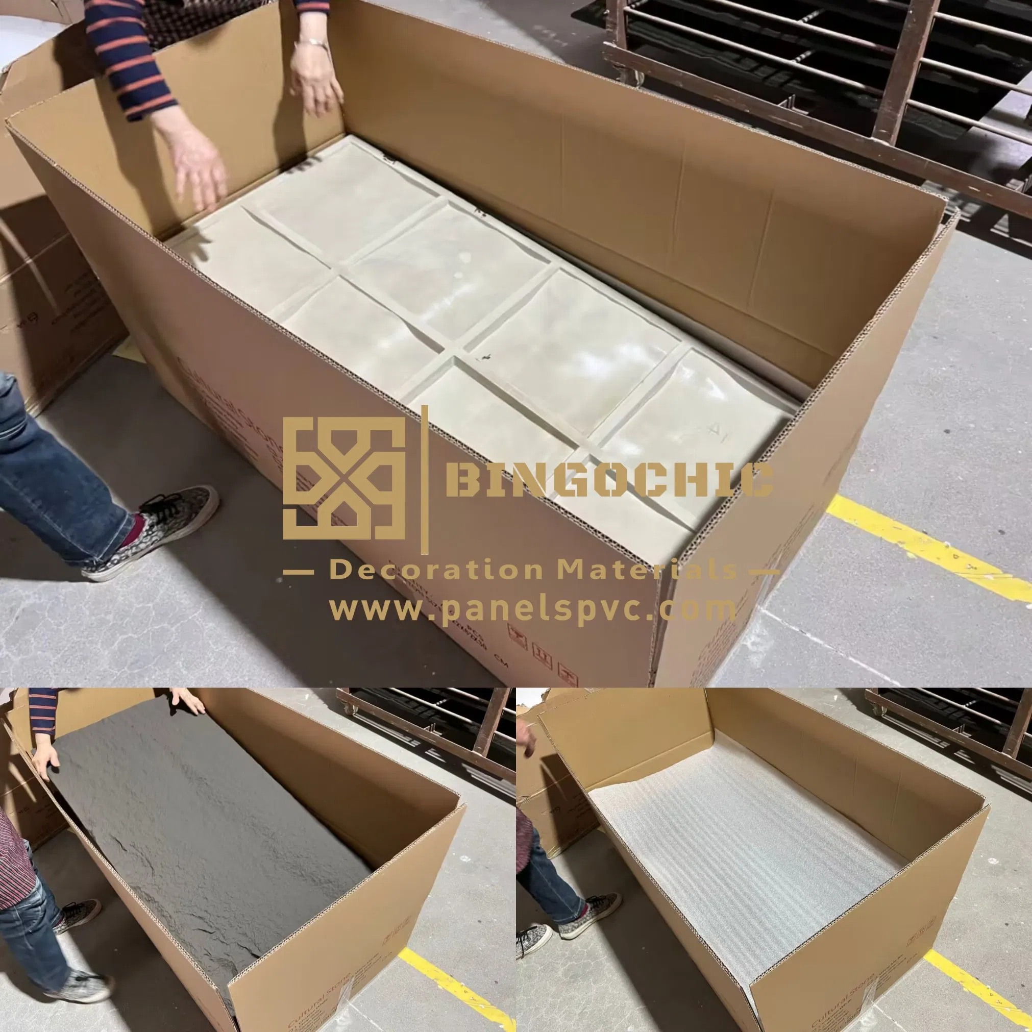 Fast Installation PU Cultural Stone Dark Grey Color Polyurethane Stone Panel for Home Decoration