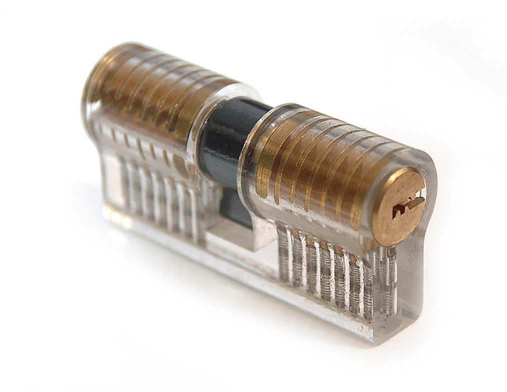 Yh9116 Locksmith Plastic Clear Transparent Lock Pick Training Set European Lock Cylinder