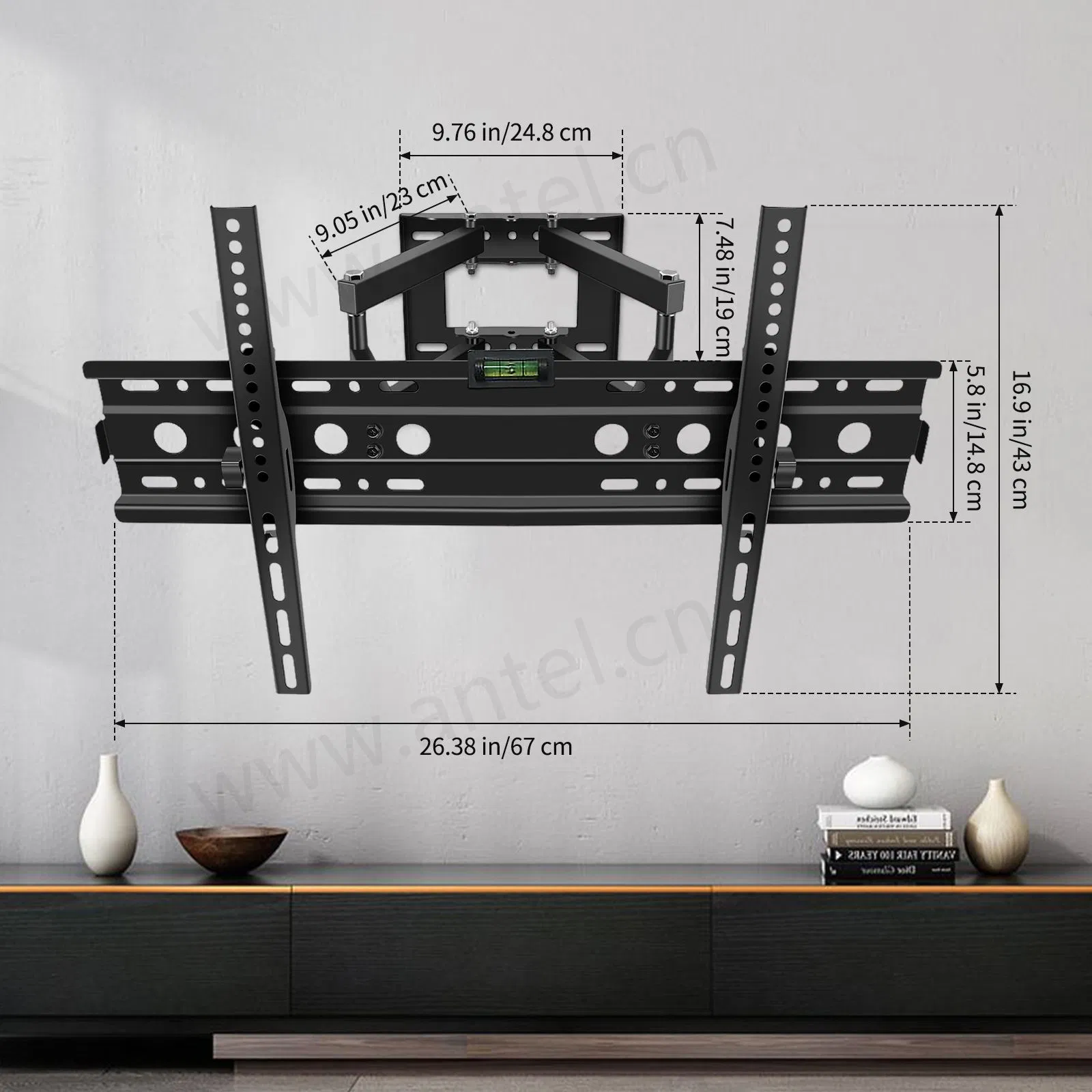 Кронштейн для ТВ настенный, черный, 32-80 дюймов