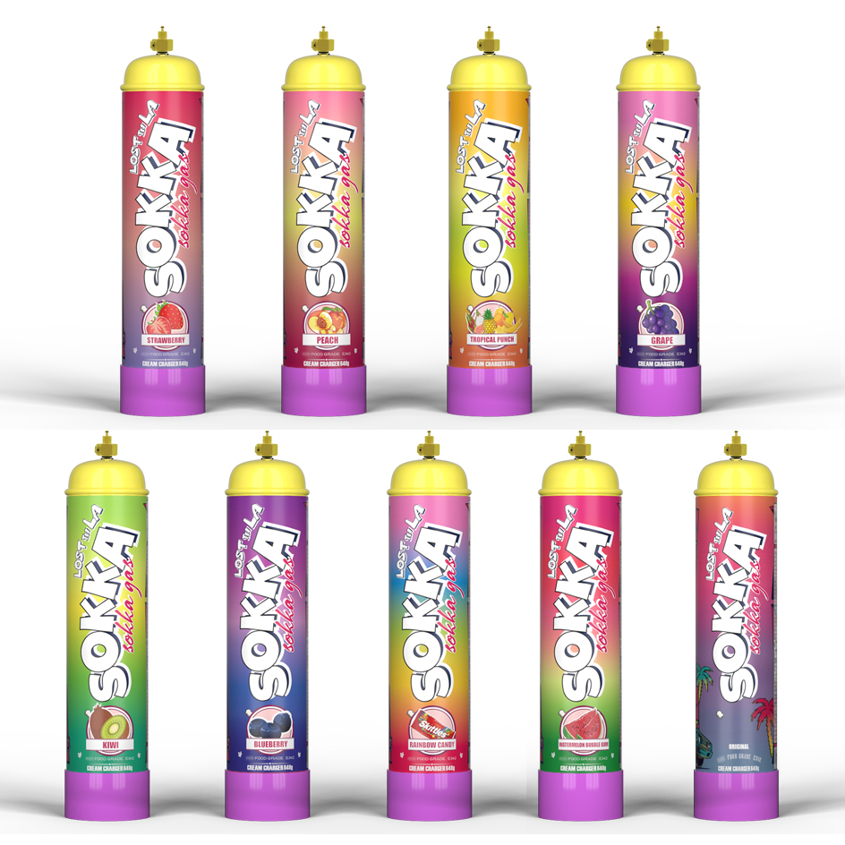 Sokka Cream Charger 580g Gas Cylinders Whipped Cream Chargers