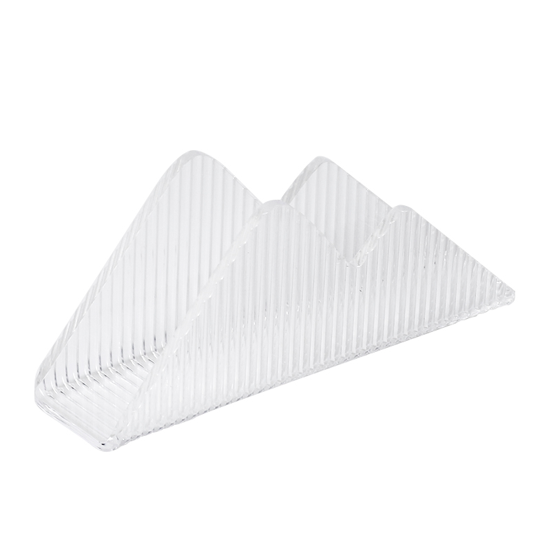 Acrylic Tissue Box Designed Like a Mountain Peak for Chic Storage
