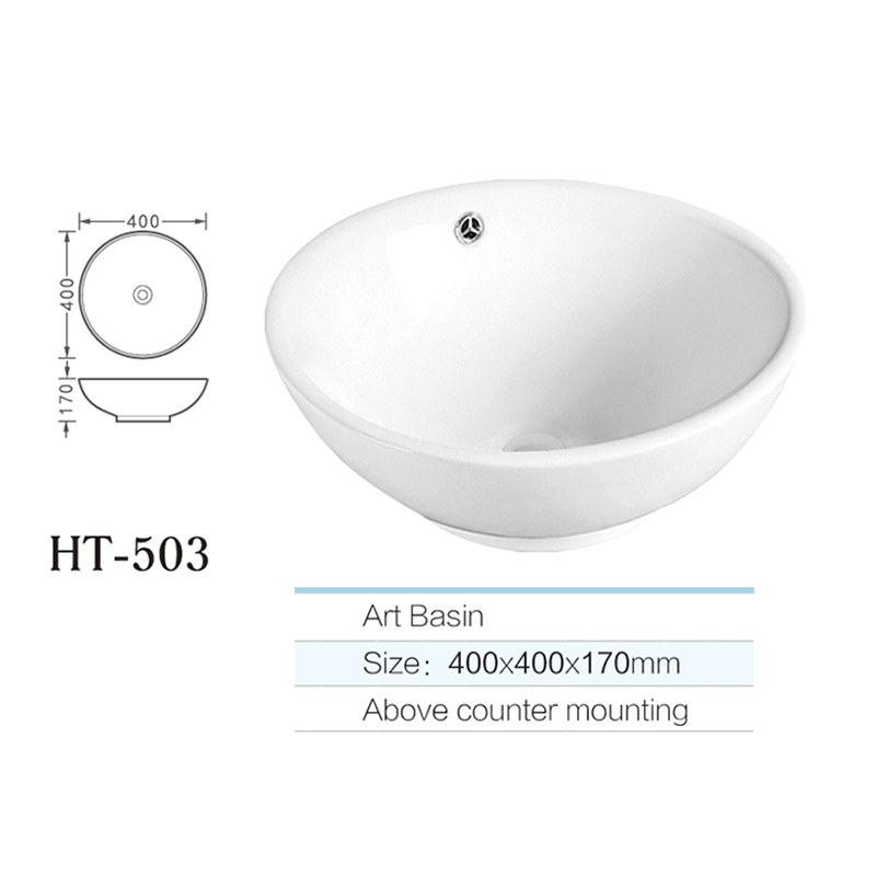 Керамическая раковина для ванной HTHT HT-503