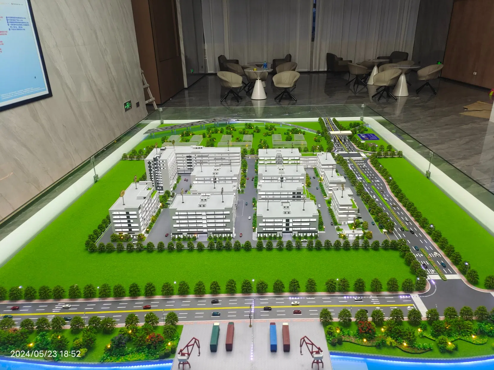 3D High-Quality Industrial Park Sand Table Model with Lighting Display