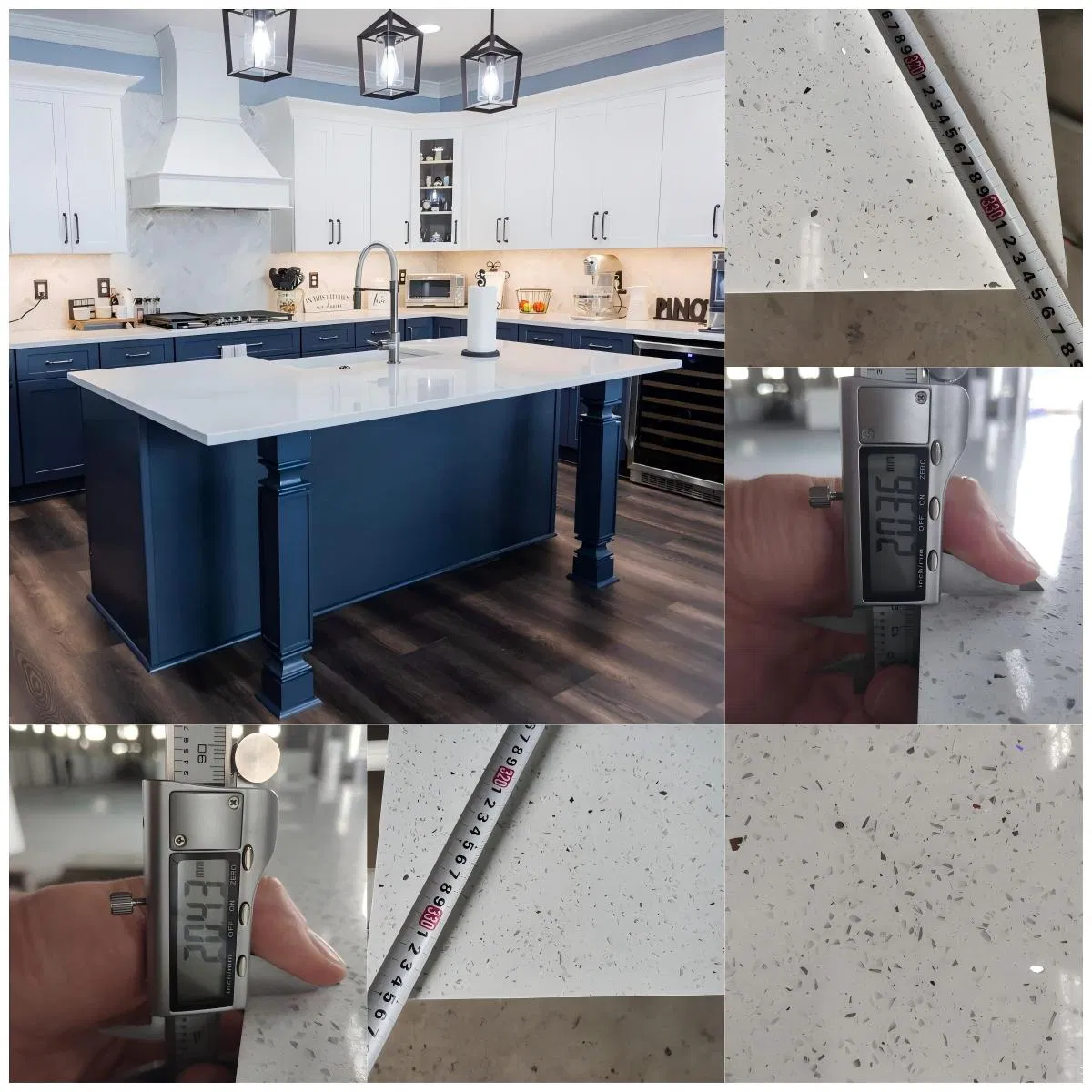 OEM Factory Corian Bathroom Countertop Wash Basin Table Artificial Quartz Slab for Boutique Shower Room and Commercial Laboratory Quartz Countertop