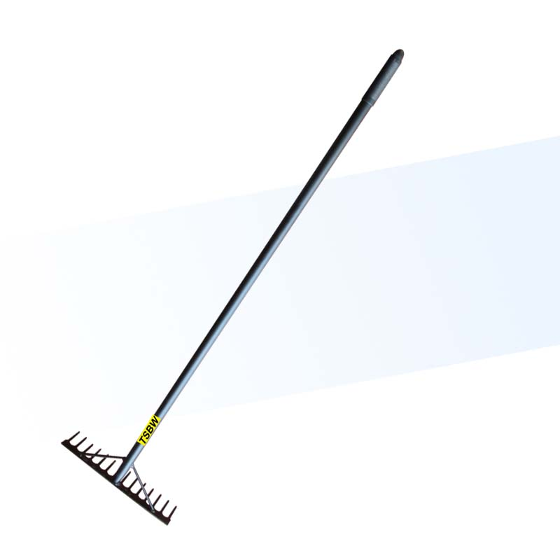 R106 Long Steel Handle Garden Farming Lawn Grass Agricultural Leaf Rake
