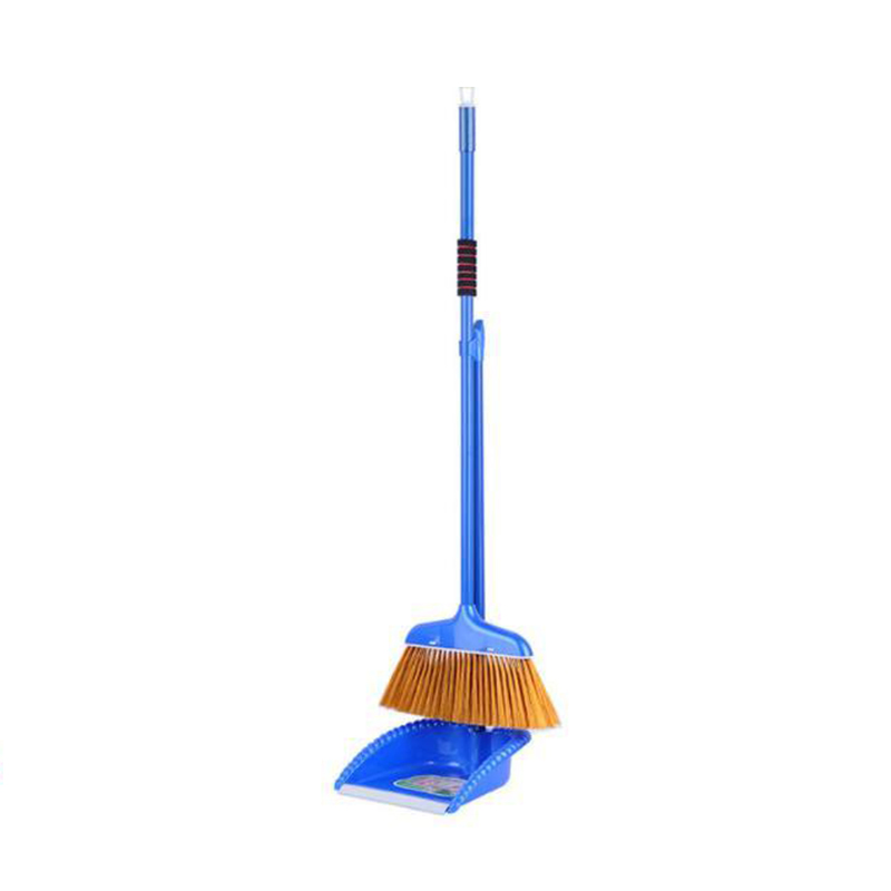 Red/Coffee/Blue Cleaning Broom and Dustpan Set Plastic for Home Kitchen Office Floor