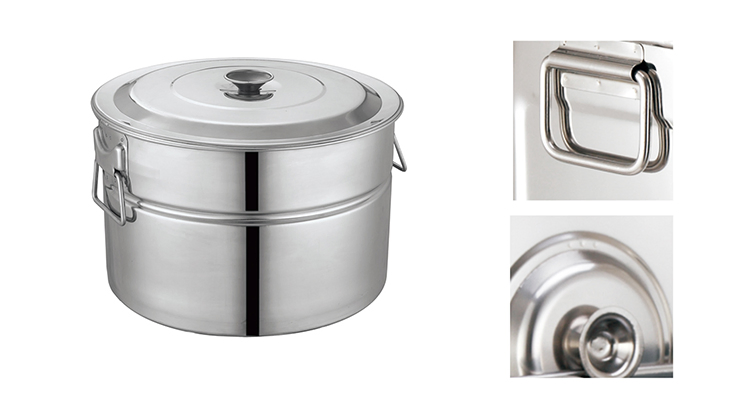 Stainless Steel 201 Storage Stock Pot with Handle