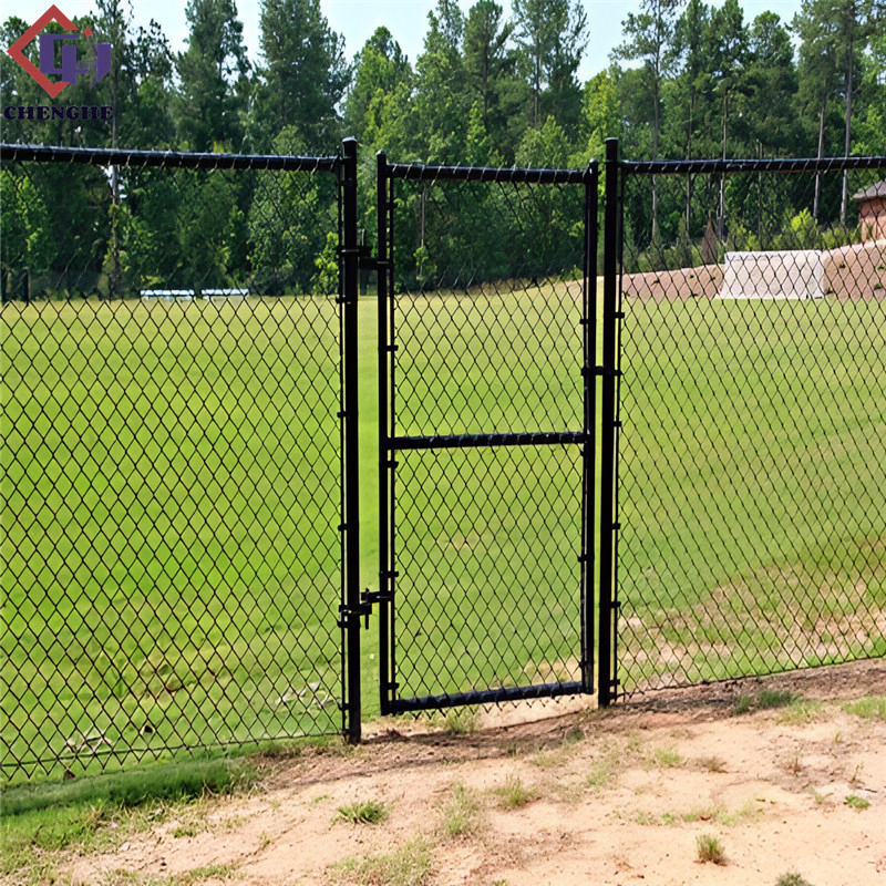 Durable 8 FT Black Chain Link Fence for Secure Construction Sites