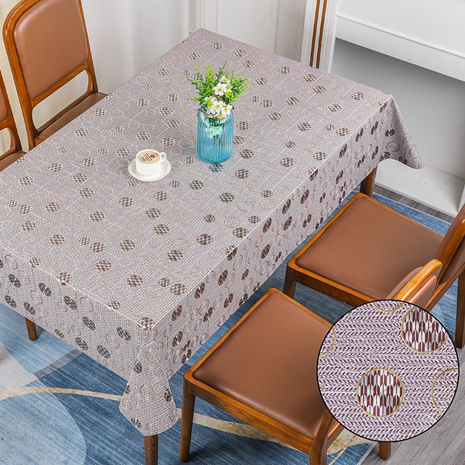 Rectangle Tablecloth Linen Textured Waterproof & Stain Resistant Table Cloth Wrinkle Free Decorative Fabric