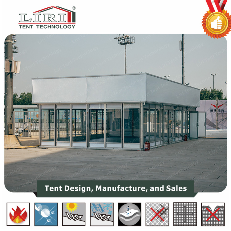 Horizontal Aluminium Tent with Glass Walling for outdoor Event
