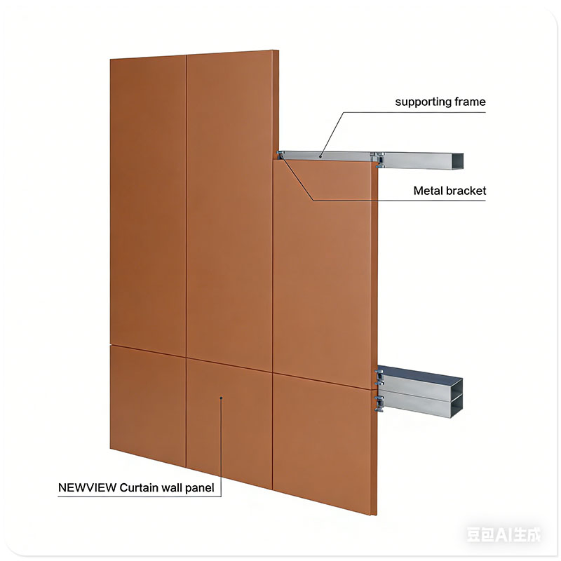 Fine Craft Long Lasting Curtain Wall Colored Cement Curtain Wall Panel
