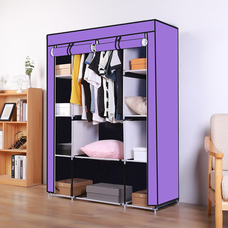 Costomized Modern Steel Wardrobe Cabinet Furniture Simple Assembly Wardrobe