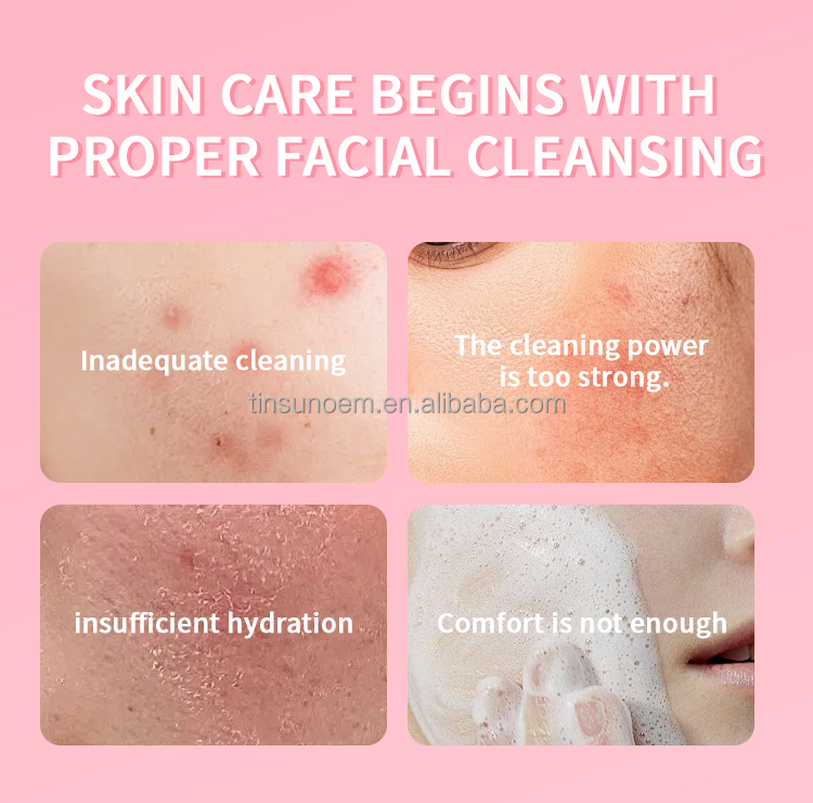Customized Logo Moisturizing Smoothie Facial Wash Refining Pores Soothing Repairing Pdrn Deep Cleansing Facial Cleanser