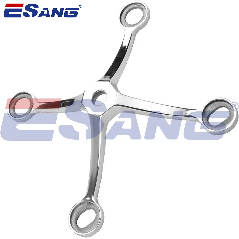 Esang Glass Holder Fitting Curtain Wall System Stainless Steel Spider Glass Hardware