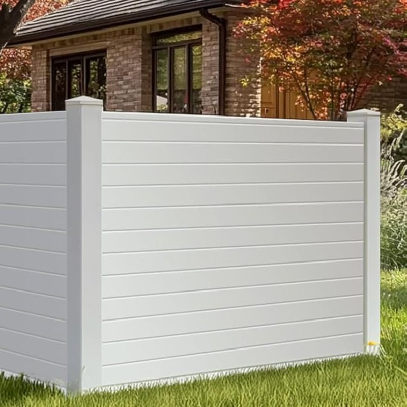 Customized High Strength Natural 6FT Outdoor Garden Privacy PVC Fence Panel with Gate Fence Post