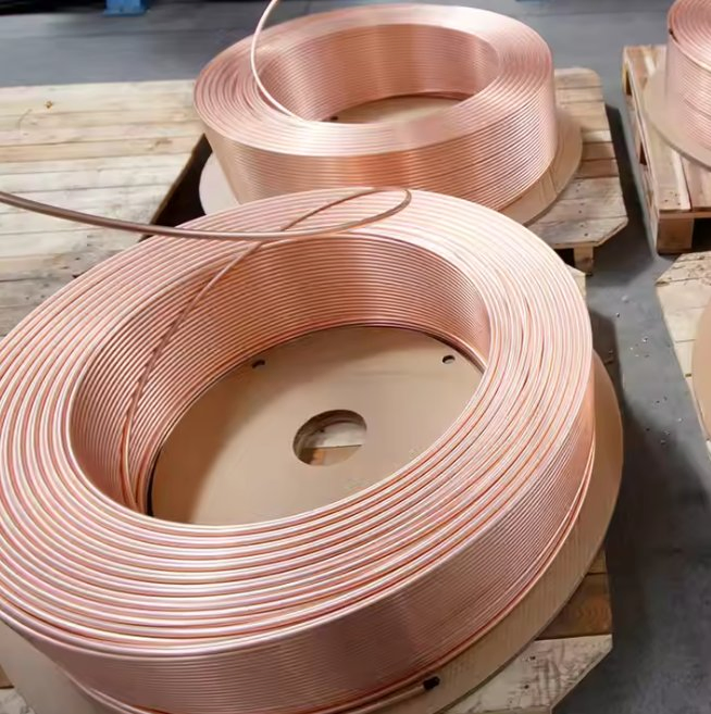 Pancake Coil Copper Pipe/Tube. ASTM C10200 Tu1 Tu2 C12200 Tp2 C12000 C11000 Conductive/Thermal/Corrosion Resistant for Central Air Conditioning