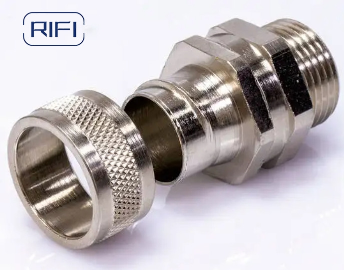 High quality Fixed Connector for 12mm 20mm Flexible Steel Conduit Glands Nickel-Plated Brass