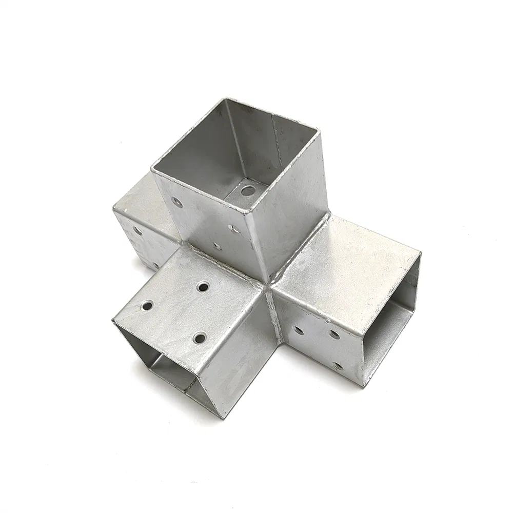 Black Powder Coated Wood Beams Bracket Steel Pergola Brackets 3 Way or 4 Way Wood Connector
