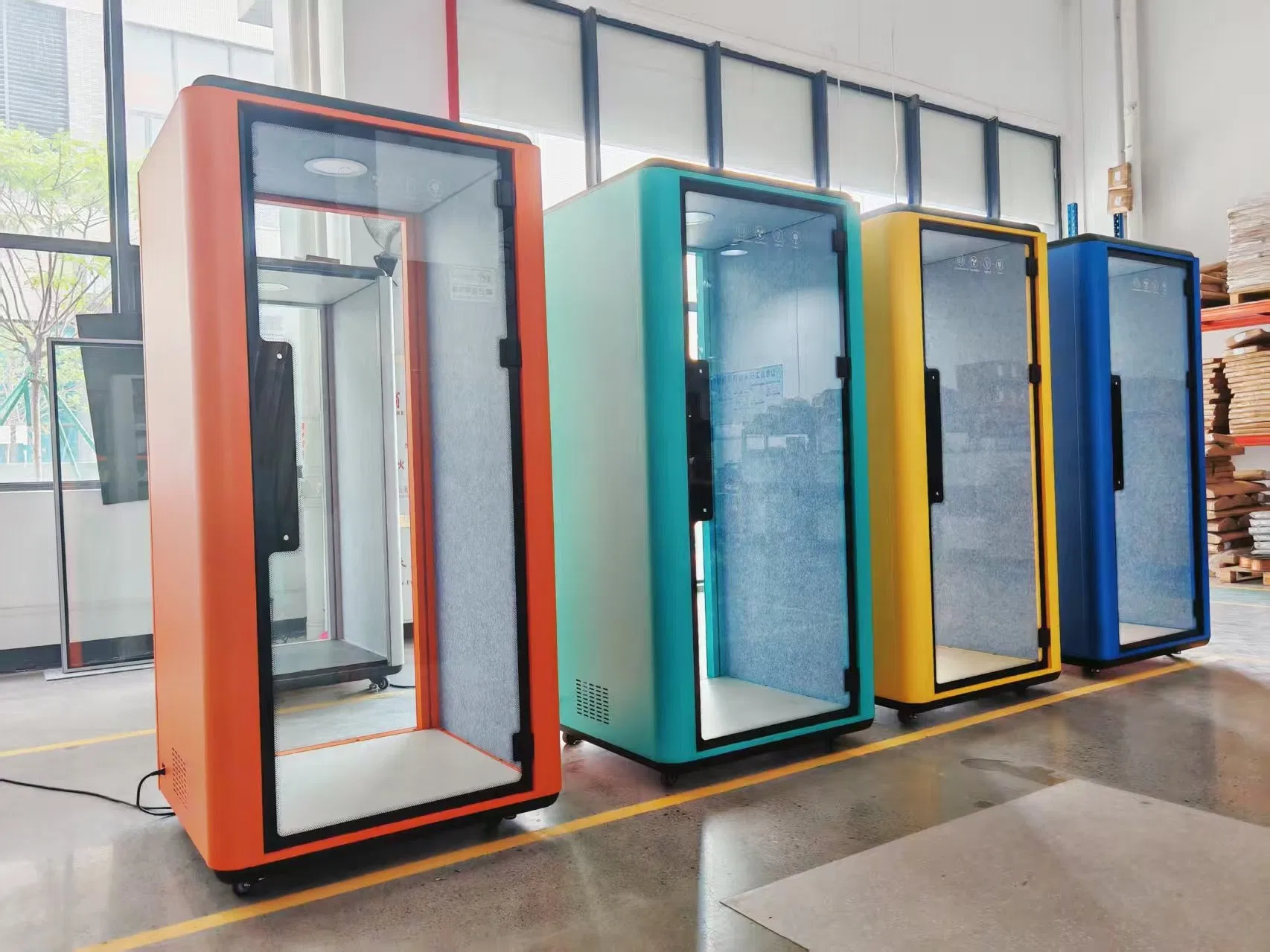 Ventilated Soundproof Phone Pod for Office Building Phone Booth