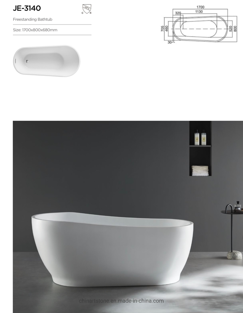 Акриловая массажная ванна фристандинг