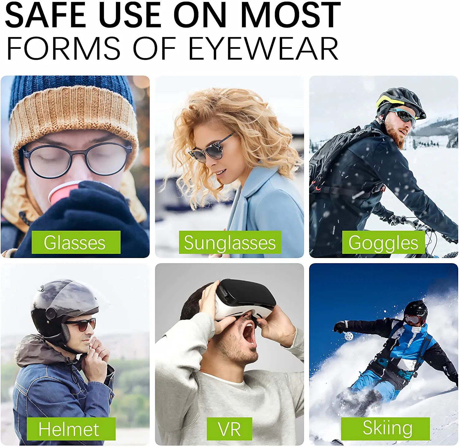 Portable Individual Pack Anti-Fog Eyeglasses Sunglasses Lens Cleaning Wipes with 9X3.7cm Sachet