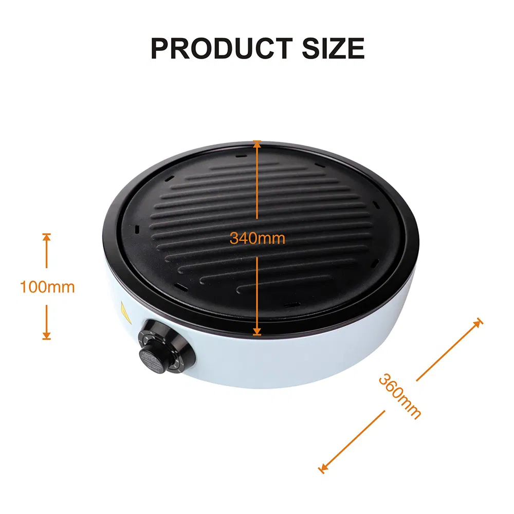 220V Multi Round Ceramic Cooker and BBQ Set Grill Roaster Cool Touch Housing
