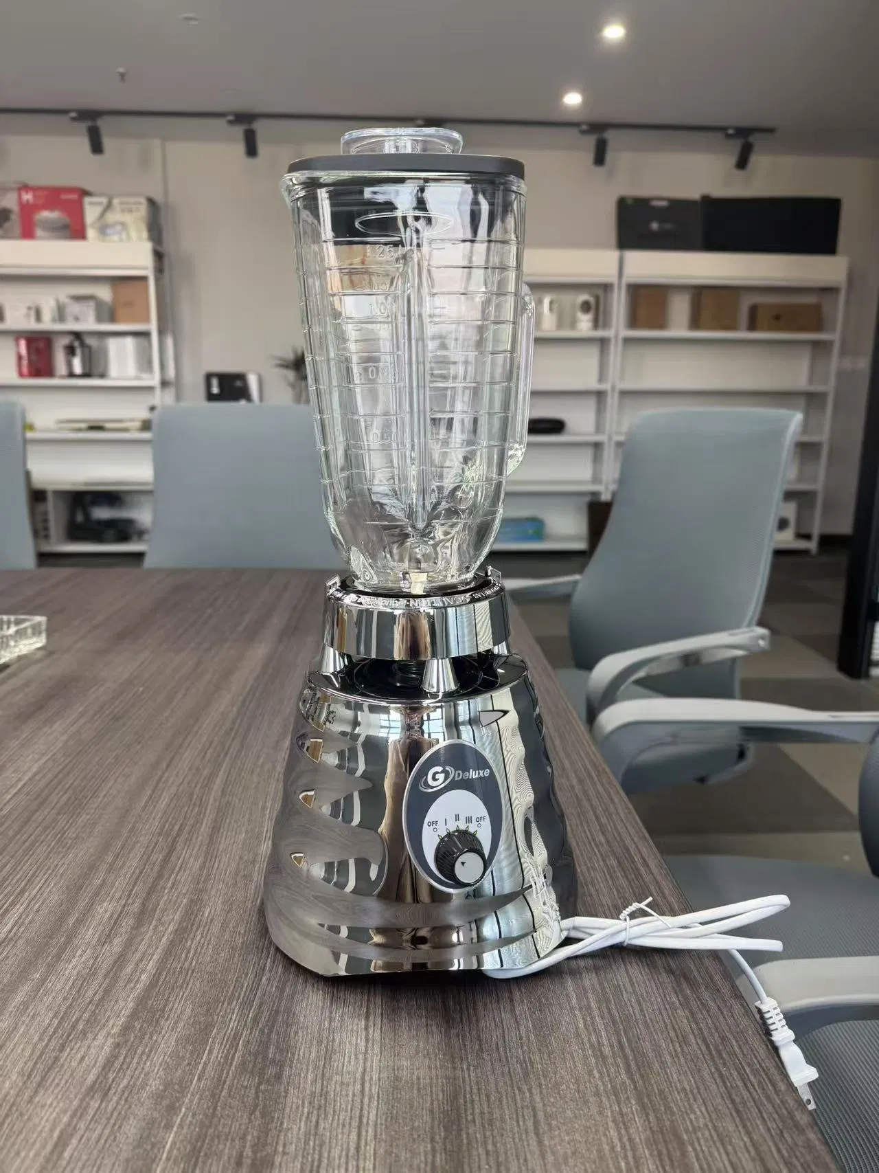 Metal Chrome Housing Blender Ice Crushing Blender Fruit Juicer Smoothie Blender