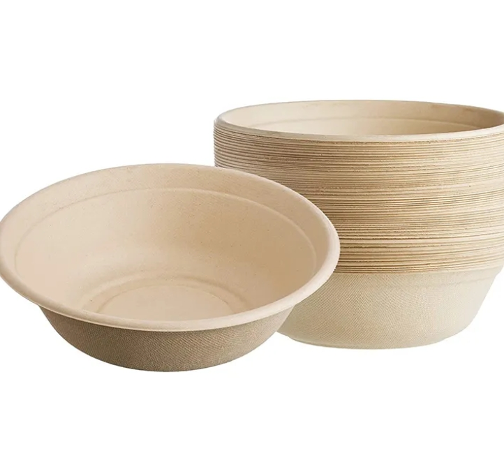 Disposable Eco-Friendly Shallow Dish for Restaurant Sugarcane Fiber Bowl