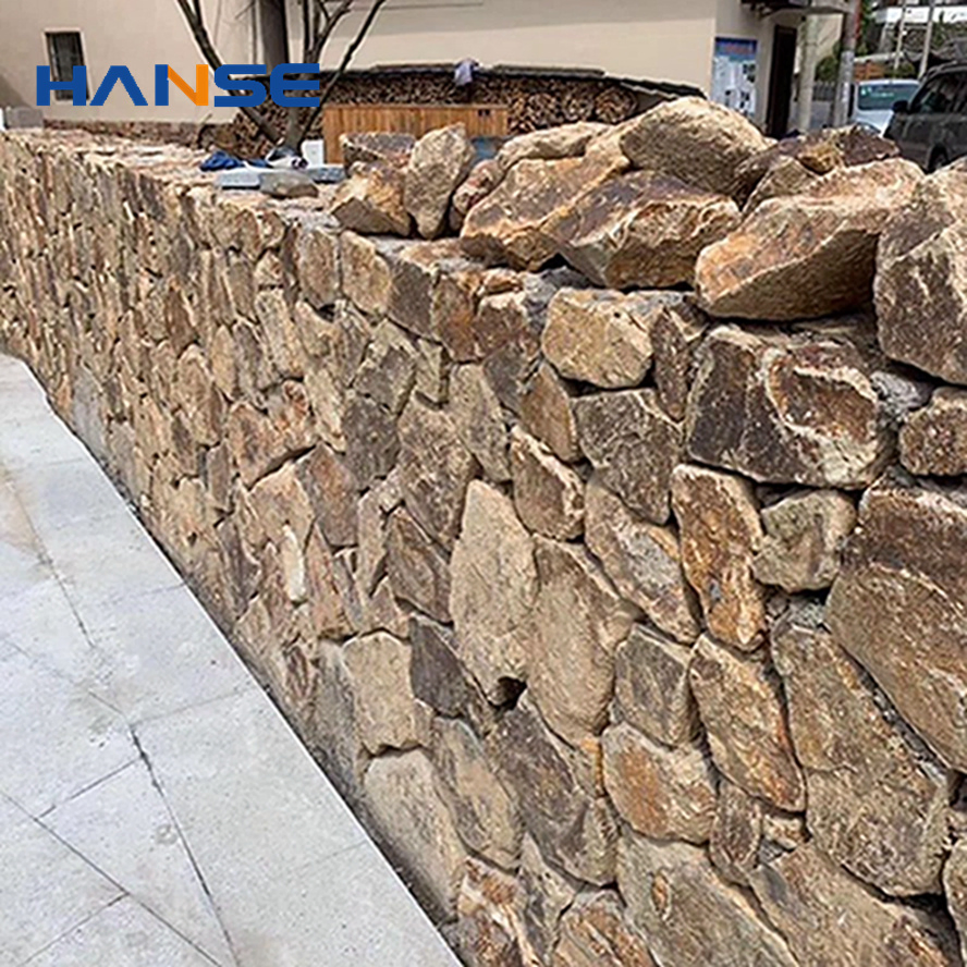 Decorative Exterior Interior Veneer Panel Natural Slate Split Face Tiles Grey Stacked Stone Wall Cladding Suppliers