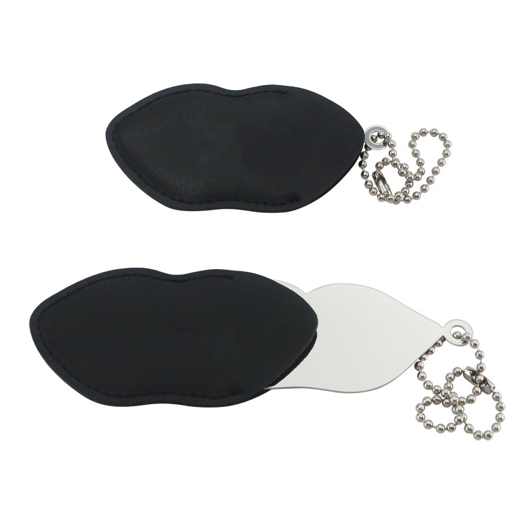 Single Side Mouth Shaped Stainless Steel Cosmetic Mirror