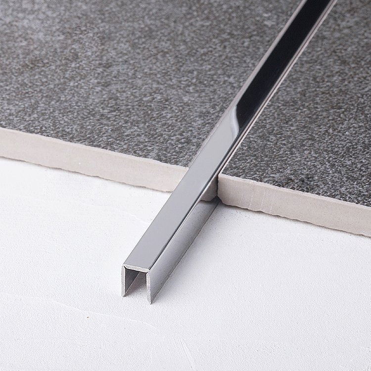 304/316 Decorative Hairline Rose Gold 10mm Width Stainless Steel U T Shape Profile for Interior Door or Floor Decoration