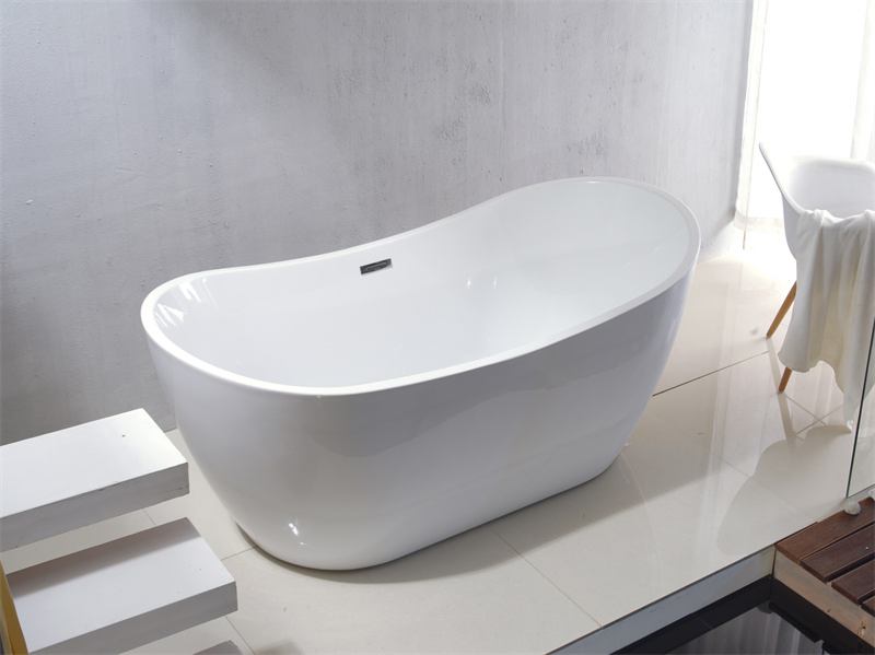 Freestanding Round Shape Acrylic Bathtub for Bathroom Bathing Tub Single Design