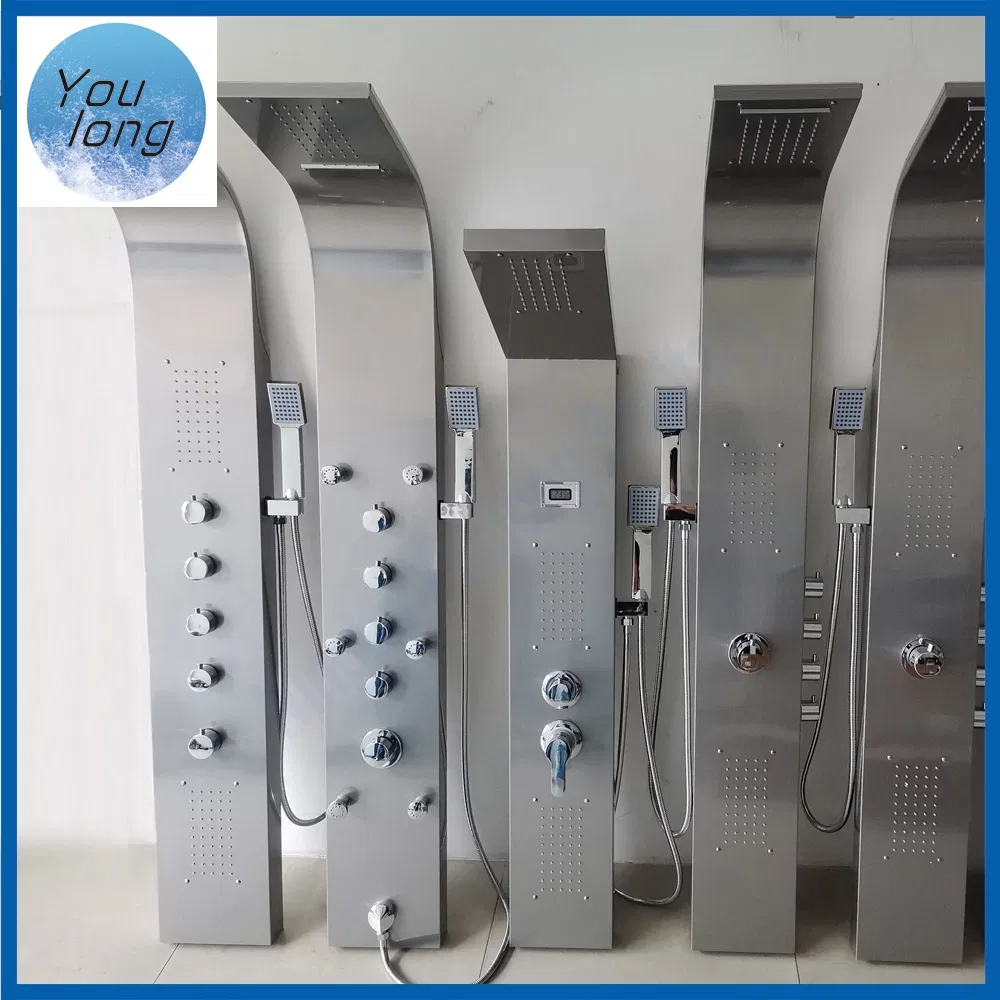 Modern Bathroom Massage Rainfall 304 Stainless Steel Shower Wall Panels