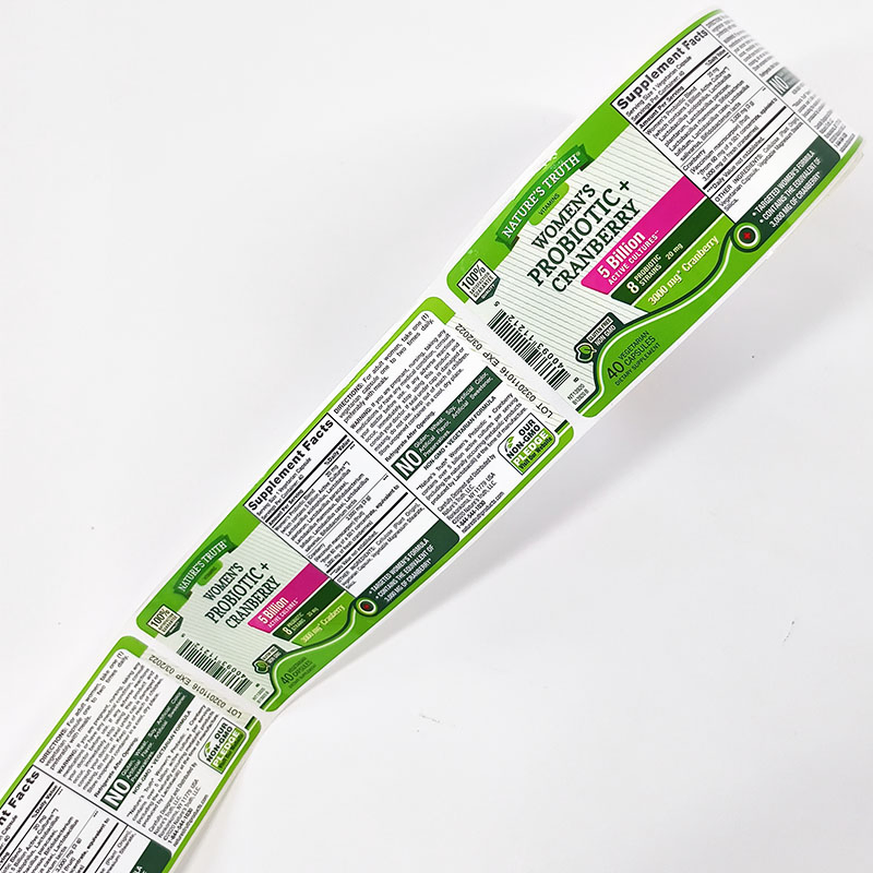 Moisture Resistant Supplement Labels for Long Term Storage