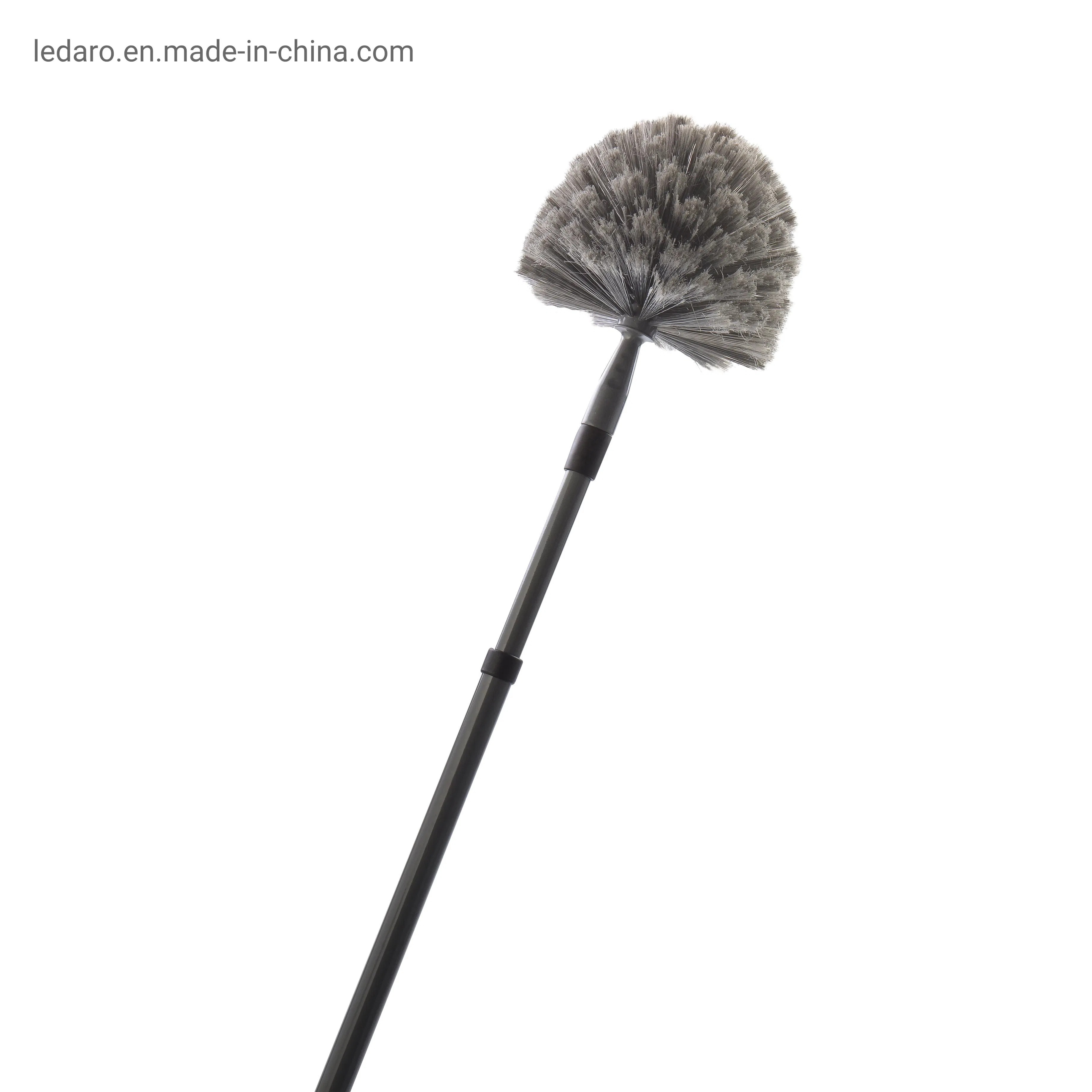Factory Price Customized Color 12durable Flexible Cobweb Broomwith Long Metal Telescoping Pole and Hard Pet Bristles for Ceiling Cleaning