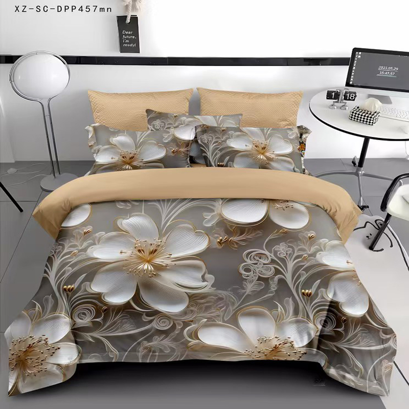 5D Digital Printed Bed in a Bag with Flat Sheet Twin/Queen/King Sizes