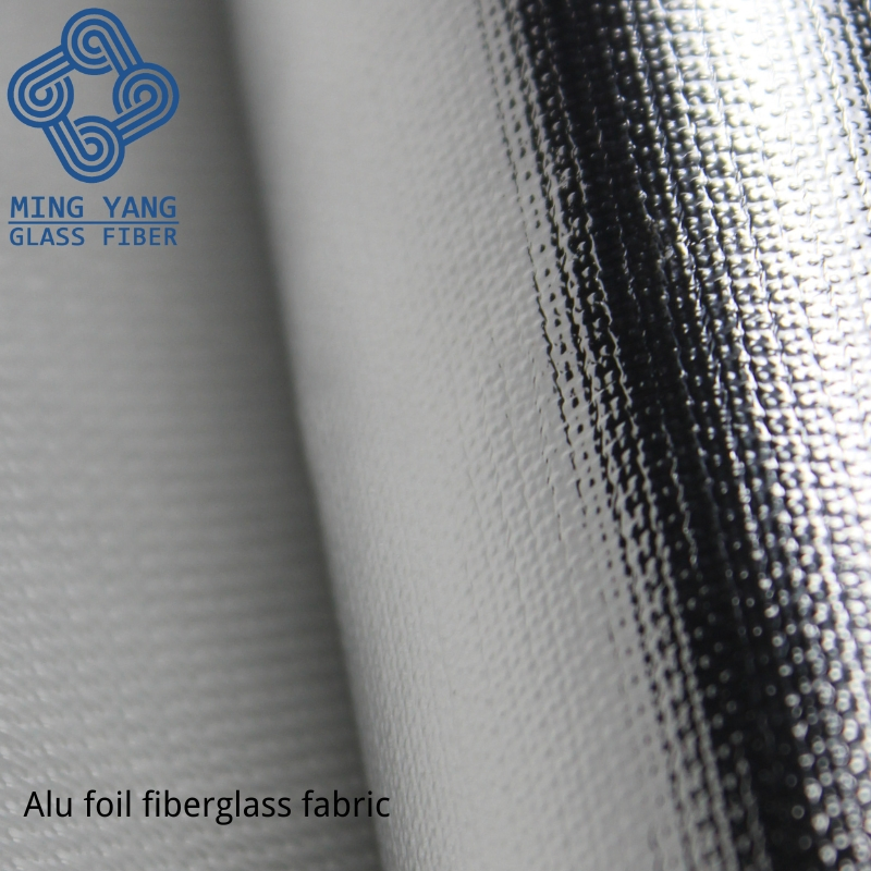 Pipe Insulation Fireproof Aluminum Foil Coated Glass Fiberglass Cloth