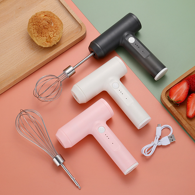 Portable Stainless Steel Electric Milk Frother Foam Maker Wireless Handheld Battery Operated Coffee Bubbler Automatic Red&Black&Pink