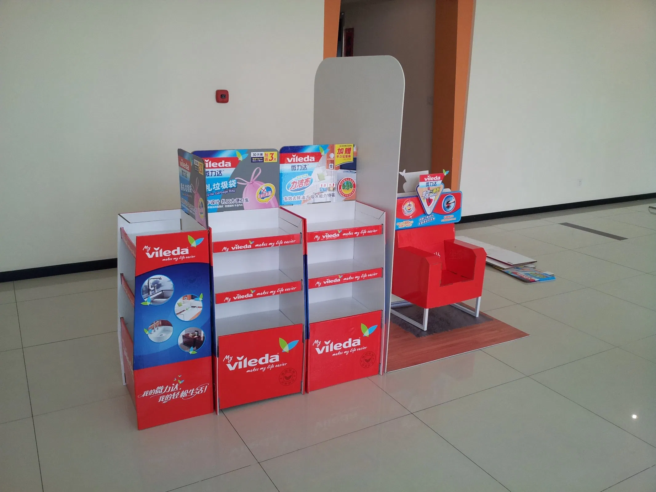 Custom Cardboard Pop Totem Display Stand Folding Banner for Advertisement