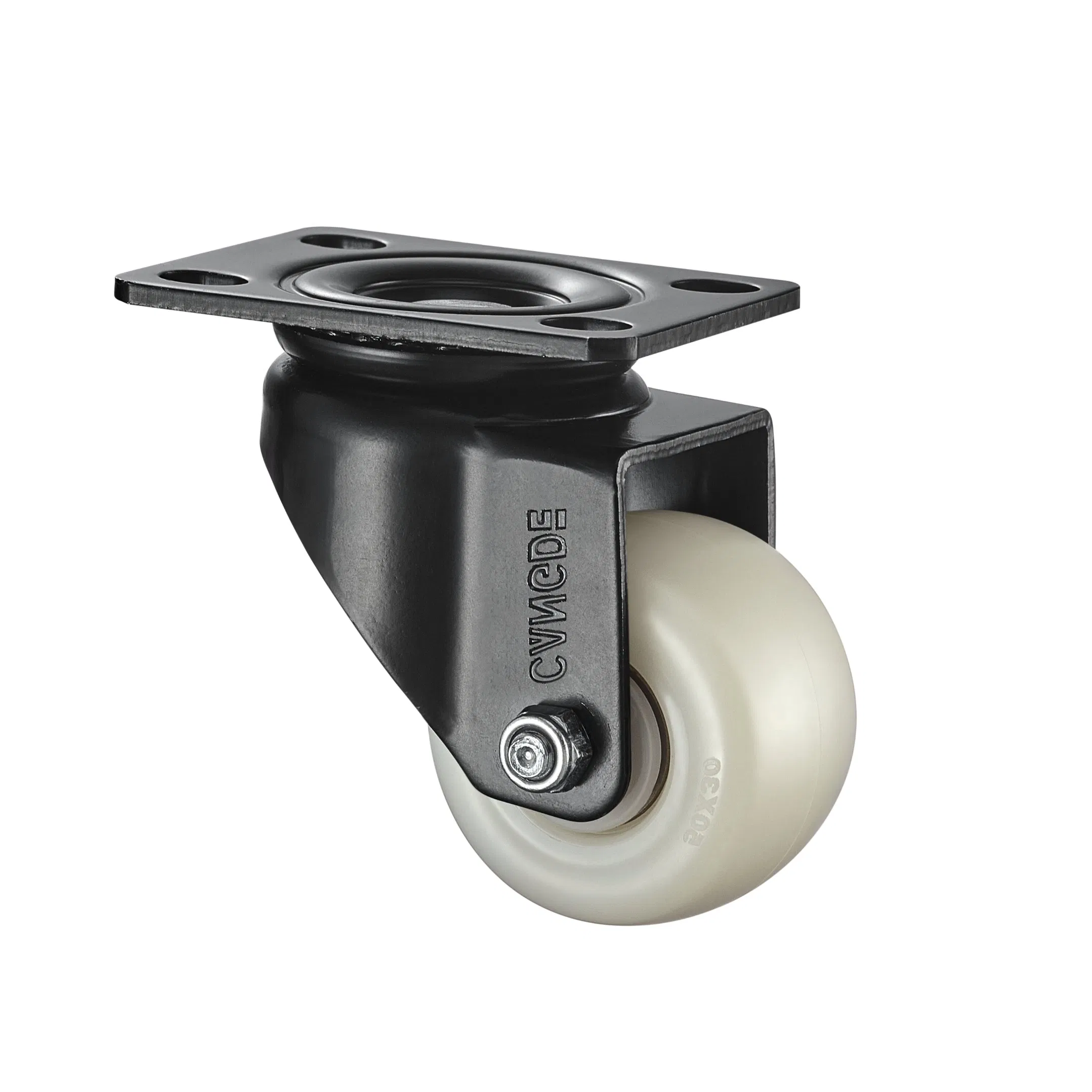 Rugged White Polypropylene Caster - All Types (Swivel, Rigid, Brake, Threaded Stem) , for Demanding Applications, 1.6"/2"
