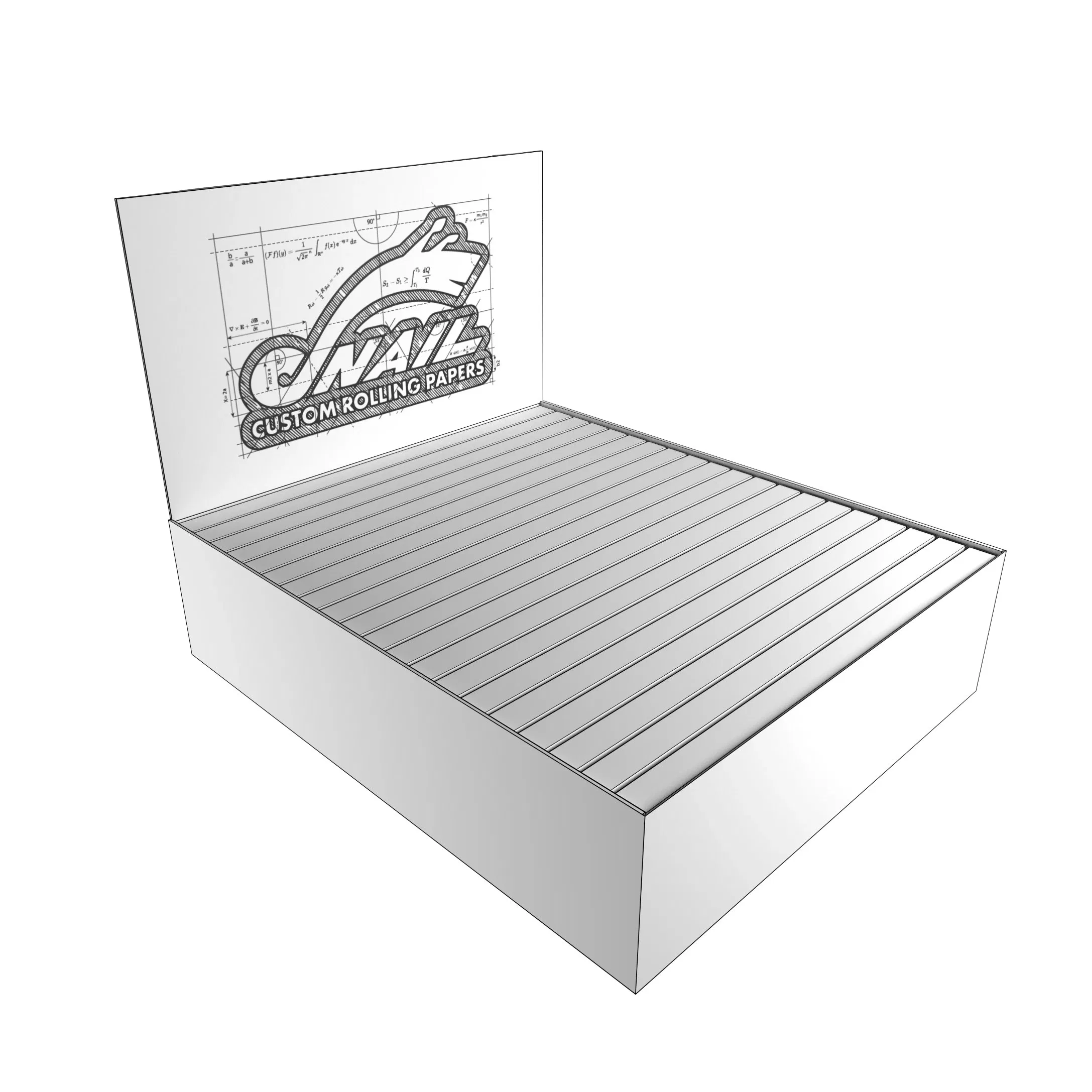 Rolling Papers Custom King Size Wide Booklet Paper Rolling Tray Double Side Smoke 3D Holographic Lenticular Package