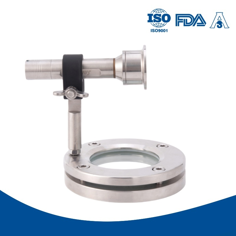 Factory Direct Sells Sanitary Flange-Type Sight Glass with Light